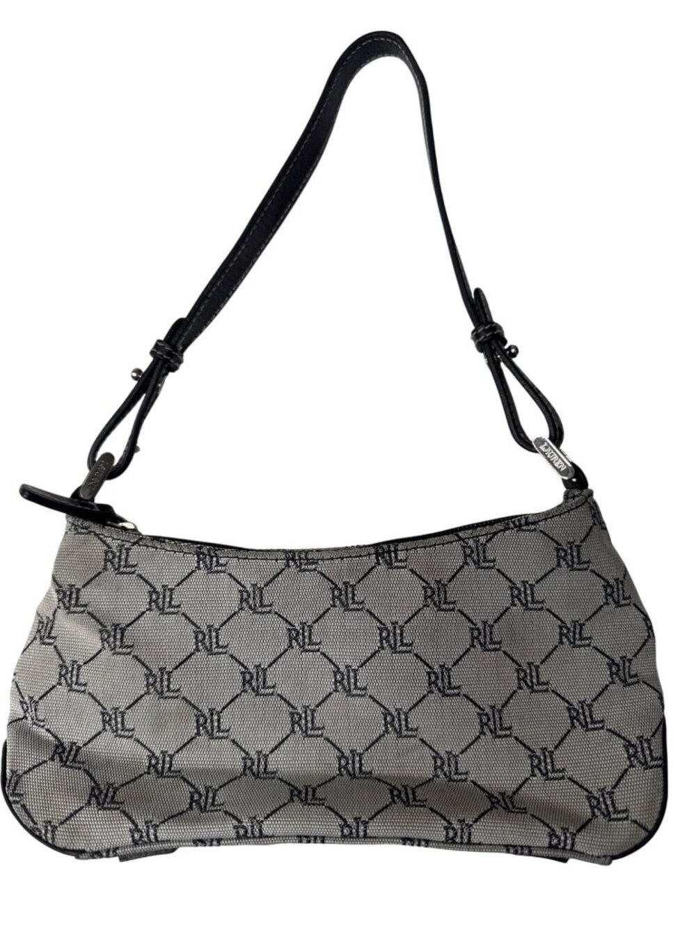 Vintage Ralph Lauren LRL Monogram Canvas Mini Shoulder Bag Y2K Preppy Style